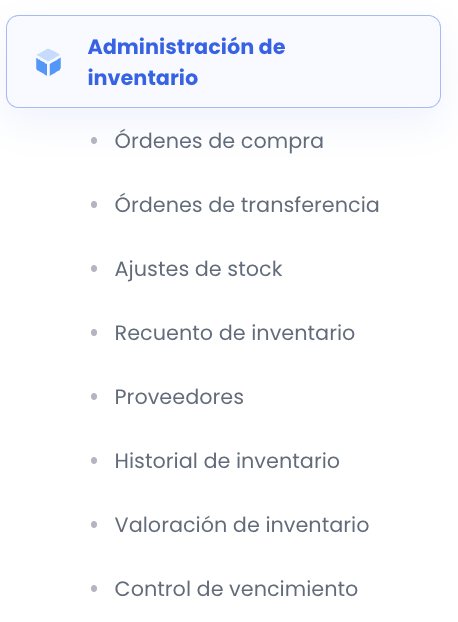 Modulo de administracion de inventario con proveedores y ordenes de compra